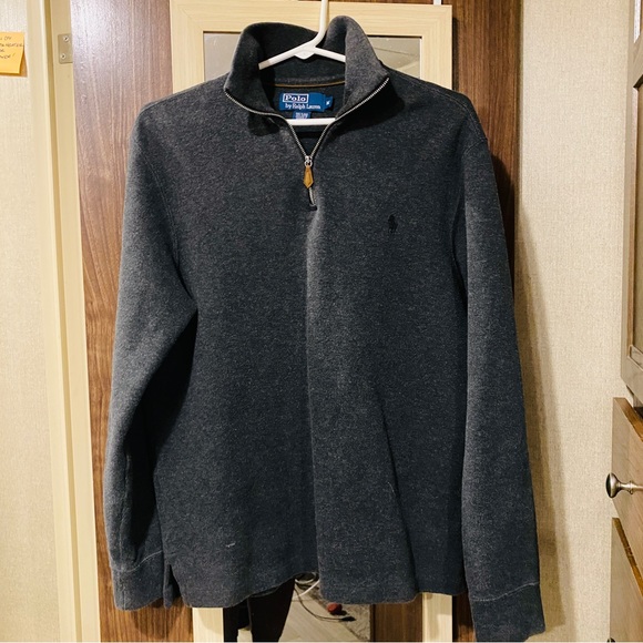 Polo Ralph Lauren Other - POLO RALPH LAUREN men’s gray quarter zip knit pullover M cotton sweater